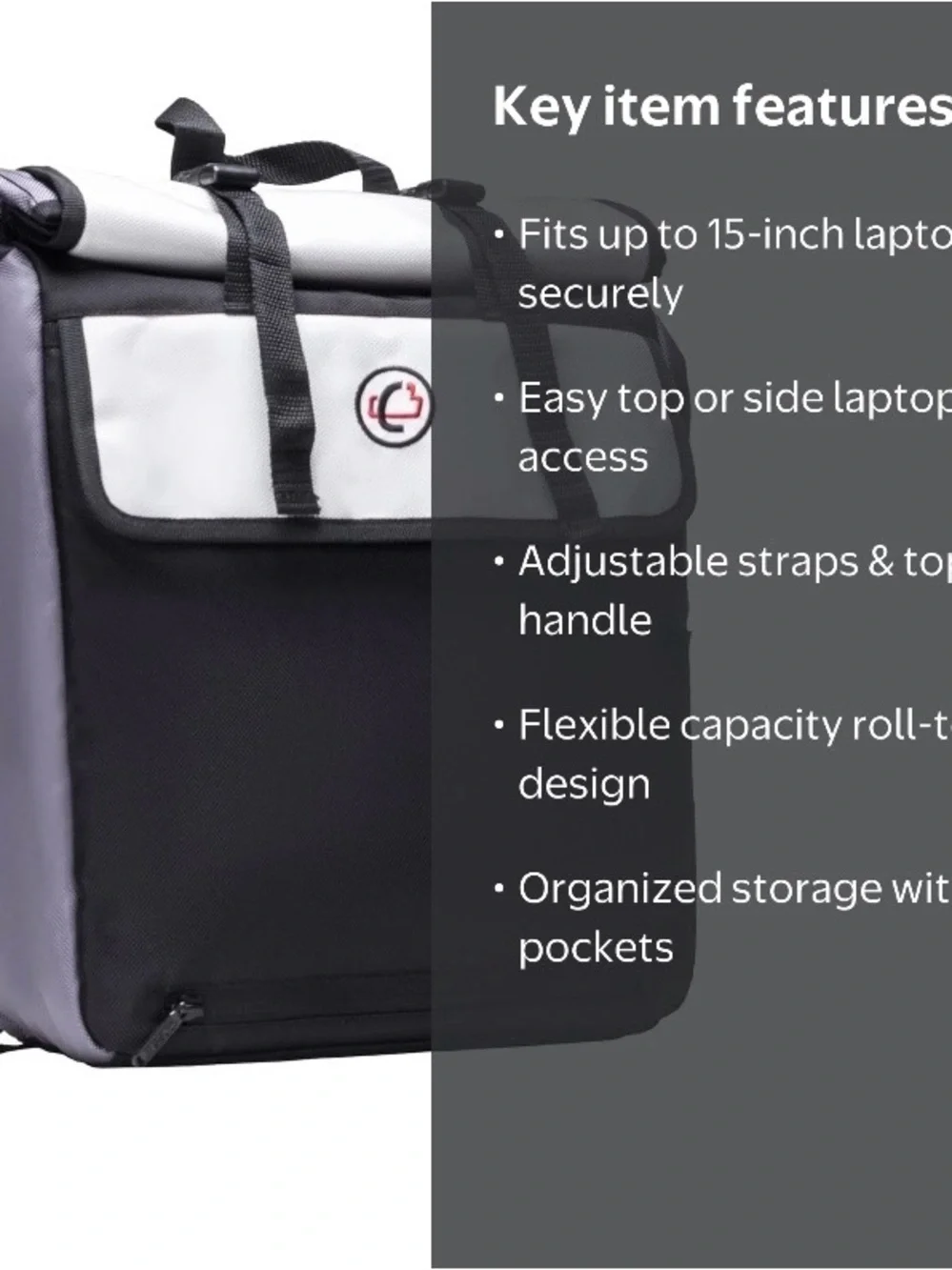 Case-It Kids Gray & Black Backpack with Red Accent